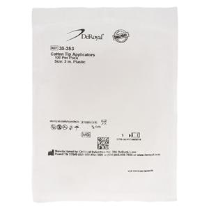 Applicator 3 in Plastic Shaft Sterile 100/Pk, 20 PK/CA