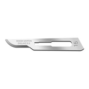 Swann Morton Carbon Steel Sterile Surgical Blade #15 100/Bx