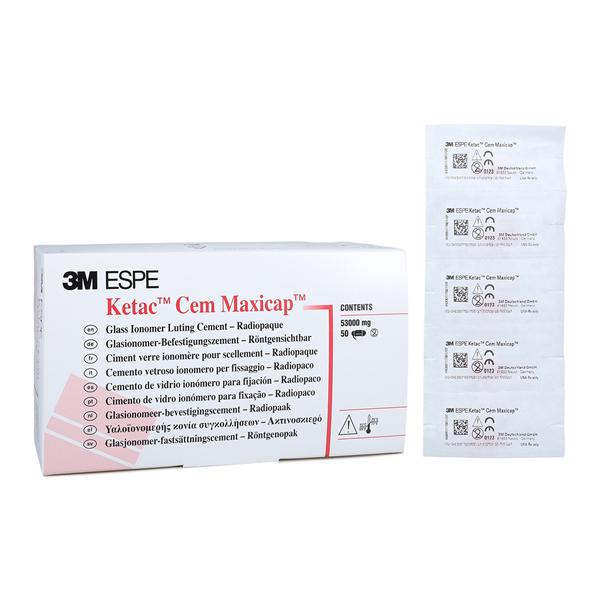 3M Ketac Cem Luting Glass Ionomer Maxicap Capsule Cement White Refill 50/Bx