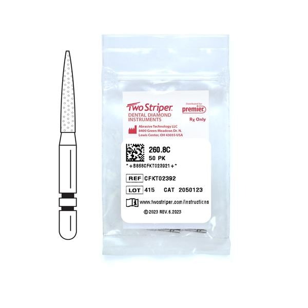 Two Striper Diamond Bur Friction Grip Coarse 260.8C 50/Pk product image