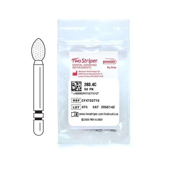 Two Striper 16A Diamond Bur Coarse 283.4C 50/Pk thumbnail 3