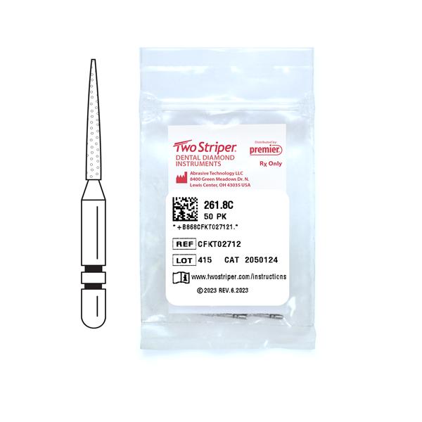 Two Striper Diamond Bur Friction Grip Coarse 261.8C 50/Pk thumbnail 3