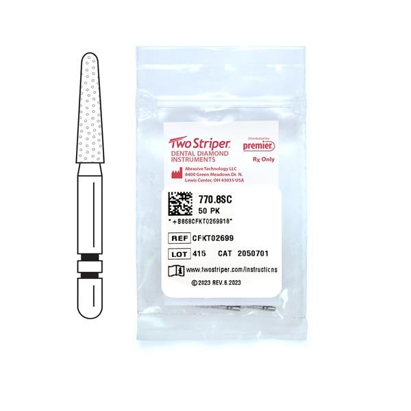 Two Striper 16A Diamond Bur Super Coarse 770.8SC 50/Pk thumbnail 3
