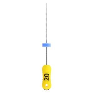 Hand K-File 25 mm Size 20 Stainless Steel Yellow 0.02 6/Pk