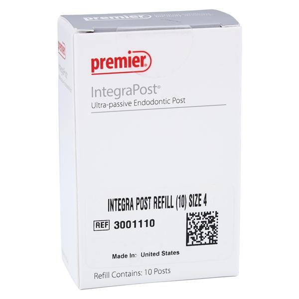 IntegraPost Posts Titanium Refill Size 4 Parallel Sided 10/Pk