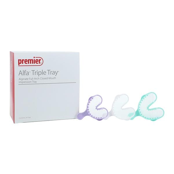 Alfa Triple Tray Impression Trays, Assorted, 24/Pk, 1006343 thumbnail 7