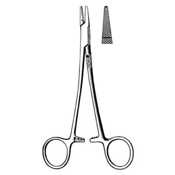 Crile-Murray Needle Holder Serrated Jaw Stainless Steel Ea