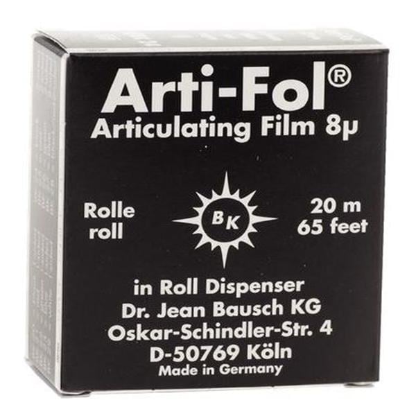 Arti-Fol II Articulating Film BK-24 Black / Black Double Sided Roll in Dispenser