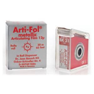 Arti-Fol Metallic Articulating Film BK-31 Red Single Sided Roll in Dispenser