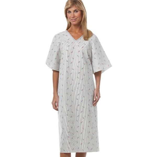 Patient Gown Adult Large Matchsticks Ea