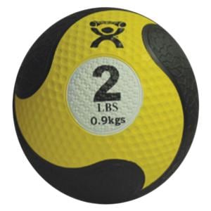 CanDo Medicine Ball Rubber 8" Yellow Firm 2lb
