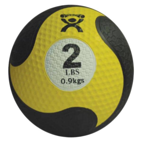 CanDo Medicine Ball Rubber 8" Yellow Firm 2lb
