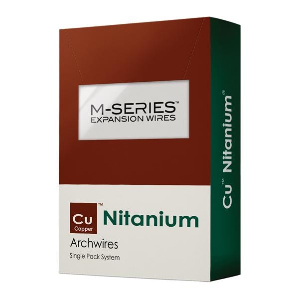 Carriere M-Series Archwire Expnsn 27° w/ Stps Cppr Nitanium Wd .019 x .025 5/Pk