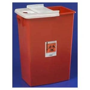 Sharps Container 12gal Red 12.75x18.25x18.75" Ld/Gskt Lk Tab Plstc 10/Ca