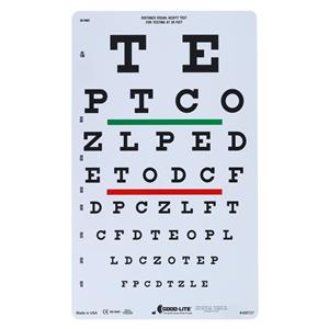 Eye Chart 20' Testing Distance Ea