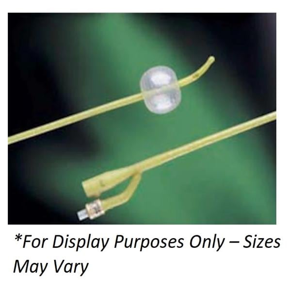 Bardex 2-Way Foley Catheter Medium Coude Olive Tip Red Rubber 12Fr 5cc