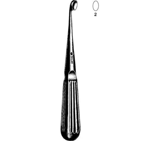 Bruns Bone Curette Stainless Steel Ea