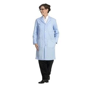 Lab Coat 3 Pockets Long Sleeves 41 in X-Large Azure Blue Unisex Ea