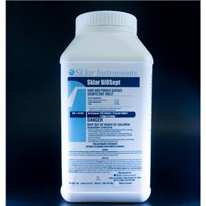 Sklar BIOSept Tablets Cleaner & Disinfectant Can Chlorine Scent 13.1 Gm 2/Ca