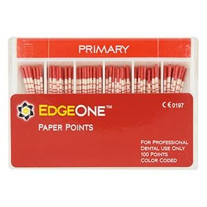 EdgeOne Platinum Paper Points Size #25 Primary Red Cone 100/Pk