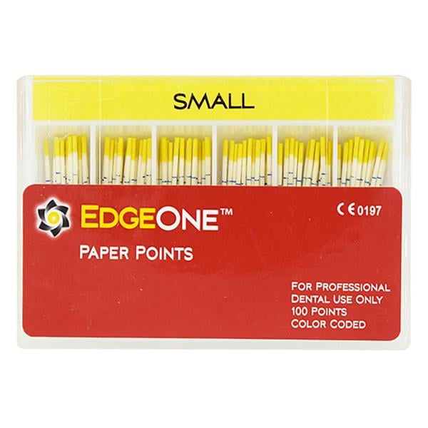 EdgeOne Platinum Paper Points Size #20 Small Yellow Cone 100/Pk