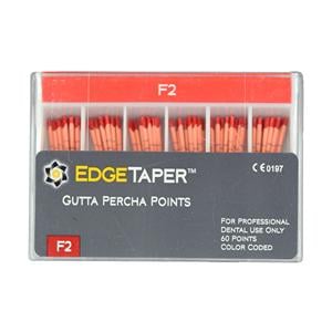 EdgeTaper Gutta Percha Points F2 Size #25 Red 60/Pkg