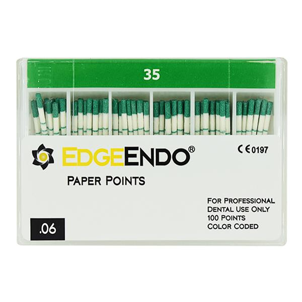 EdgeEndo Paper Points Size #35 Size #35 .06 Green Cone 60/Pk