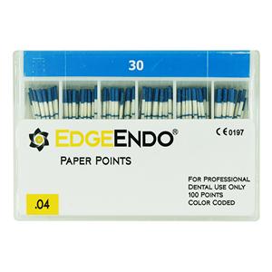 EdgeEndo Paper Points Size #30 Size #30 .04 Blue Cone 100/Pk