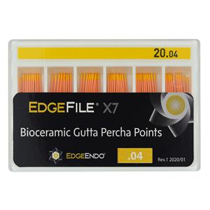 EdgeEndo Gutta Percha Points Size #20 Size #20 Yellow 60/Pk
