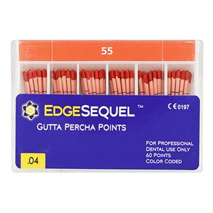 EdgeEndo Gutta Percha Points Size #55 Red 60/Pk