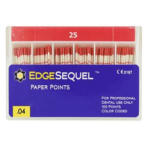EdgeSequel Sapphire Paper Points Size #25 Size #25 .04 Red Cone 60/Pk