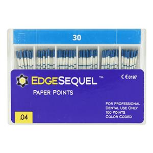 EdgeSequel Sapphire Paper Points Size #30 Size #30 .04 Blue Cone 100/Pk