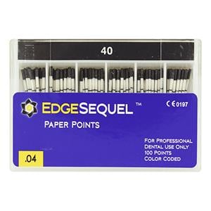 EdgeSequel Sapphire Paper Points Size #40 Size #40 .04 Black Cone 60/Pk