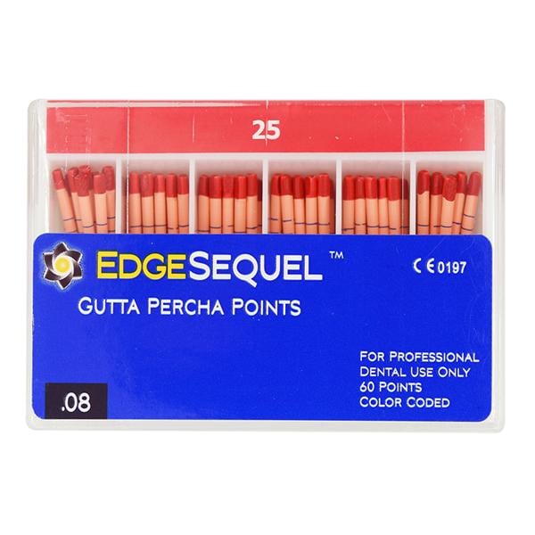 EdgeEndo Gutta Percha Points Size #25 Size #25 Red 60/Pk product image