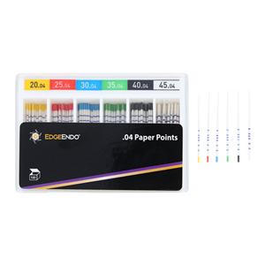 EdgeEndo Paper Points Size Assorted Assorted .04 Assorted Cone 100/Pk