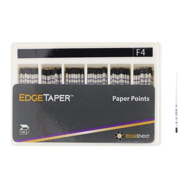 EdgeTaper Paper Points Size #40 F4 Black Cone 100/Pk