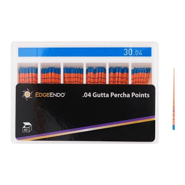 EdgeEndo Gutta Percha Points Size #30 Size #30 Blue 60/Pk