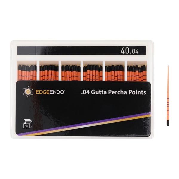 EdgeEndo Gutta Percha Points Size #40 Size #40 Black 60/Pk