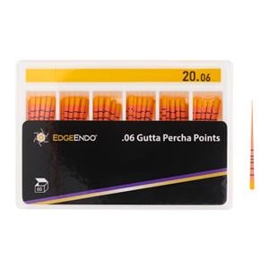 EdgeEndo Gutta Percha Points Size #20 Size #20 .06 Yellow Cone 60/Pk