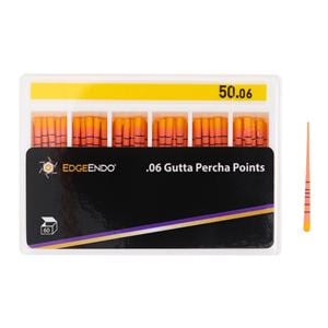 EdgeEndo Gutta Percha Points Size #50 Size #50 .06 Yellow Cone 60/Pk