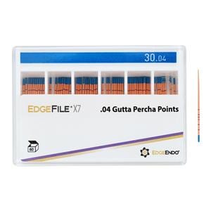 EdgeEndo Gutta Percha Points Size #30 Size #30 Blue 60/Pk