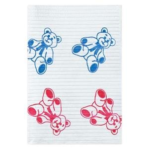 Polyback Patient Towel 3 Ply Polyback 13 in x 19 in Teddy Bear Disposable 500/Ca