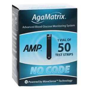 AgaMatrix Blood Glucose Test Strip CLIA Waived 50 Count 50/Vl