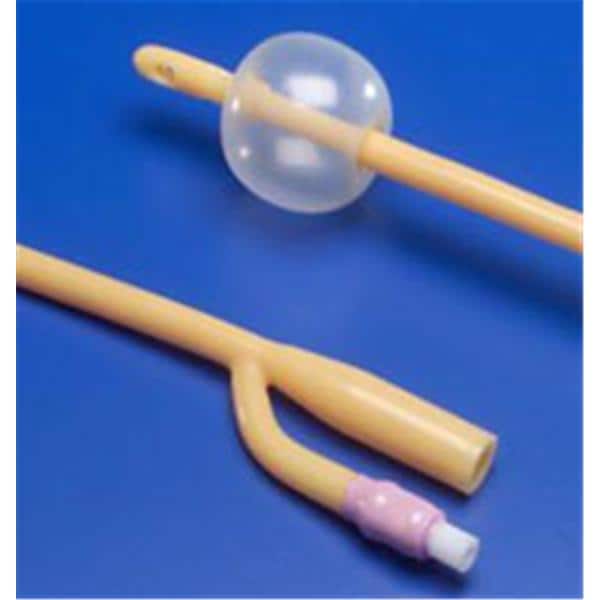 Dover 2-Way Foley Catheter Straight Tip Silicone Elastomer Coated Latex 24Fr 5cc