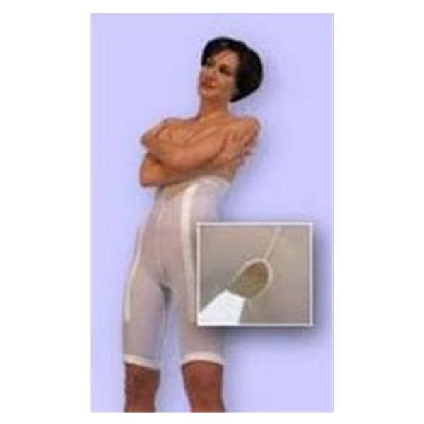 SupportWear Plastic Surgery Girdle Mid Thigh Small Women 24-26" White