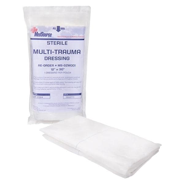Cotton Multi-Trauma Dressing 12x30" Sterile Absorbent, 50 EA/CA