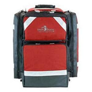 Ultra Trauma Backpack 12x19x23" Red Zipper Closure Tp Rbr Mld Hndl/Shldr Strp