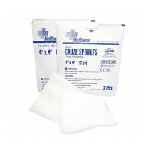 Cotton Gauze Sponge 4x4" 12 Ply Sterile Not Made With Natural Rubber Latex
