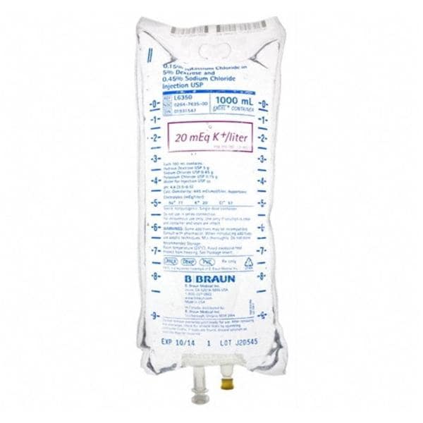 IV Injection Solution Potassium Chloride 0.15%/Dextrose 5%/Sodium...
