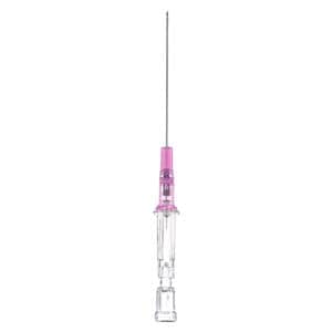 Introcan Safety IV Catheter Safety 20 Gauge 1-1/4" Pink Straight 50/Bx
